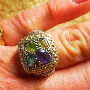 EFFY Sterling and 18K Gemstone Ring